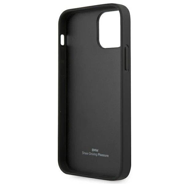 BMW BMHCP12LRSPPK Phone Case für Apple iPhone 12 Pro Max 6.7" schwarz/schwarz Hardcase Leather Curve Perforate