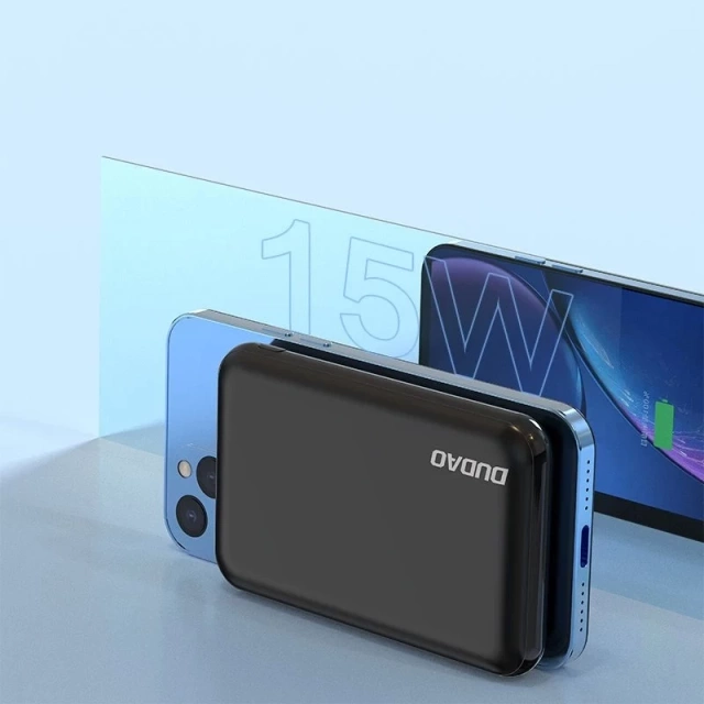 Dudao TGK1 Power Bank with Wireless Charger 15W 10000mAh Black (TGK1-Black)