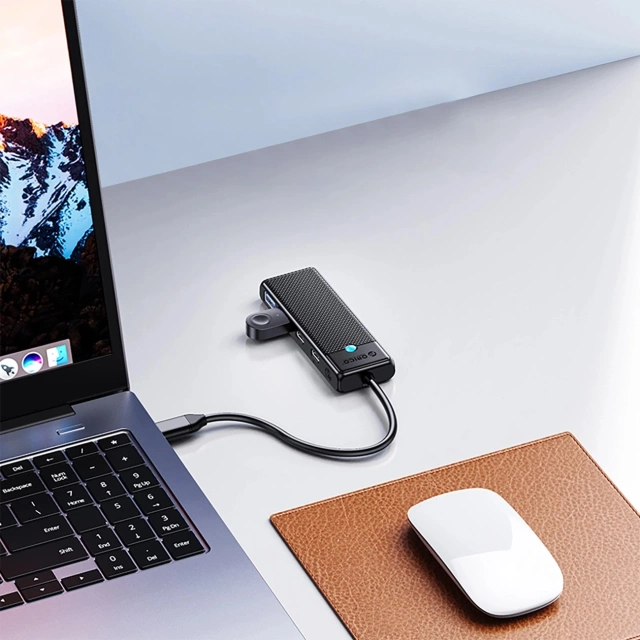 Hub USB-C Orico PAPW4A-C3 stacja 4x USB-A 3.0 5Gbps Czarny