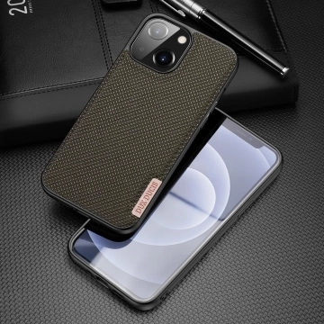 Kryt pouzdra Dux Ducis Fino pokrytý nylonovým materiálem iPhone 13 mini zelený