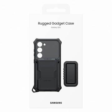 Samsung Rugged Gadget Case for Samsung Galaxy S23 armored cover ring holder stand gray