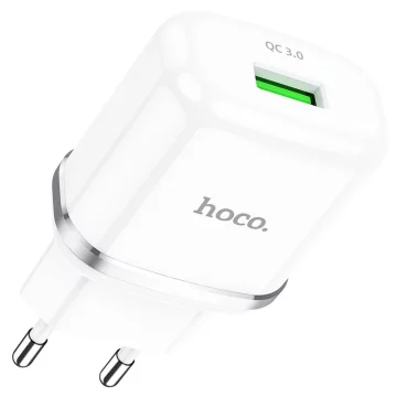 HOCO USB A QC3.0 3A 18W N3 nástenná nabíjačka biela