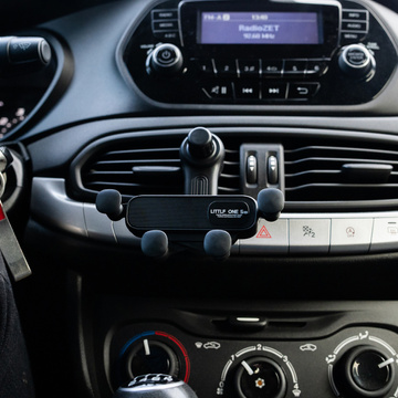 Autotelefonhalter für Autogrill, Schwerkraft, für Alogy Airvent Lüftungsschlitze, Schwarz