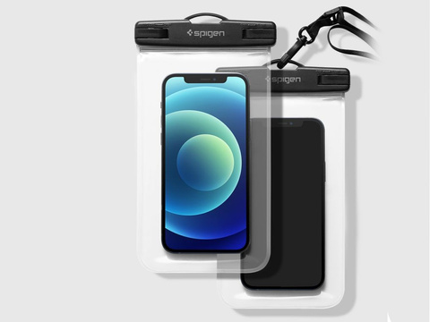Univerzální vodotěsné pouzdro 2x pro telefon 6.8 Spigen A601 IPX8 Black