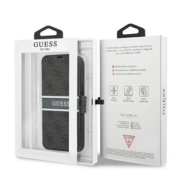 Guess GUBKP13L4GDGR iPhone 13 Pro / 13 6,1" szary/grey book 4G Stripe