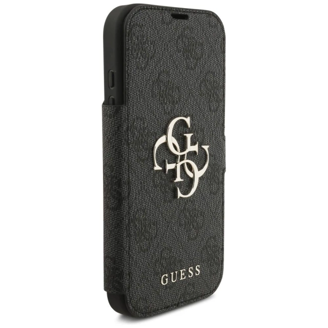 Etui Guess Book 4G Metal Logo do iPhone 17 Pro Black