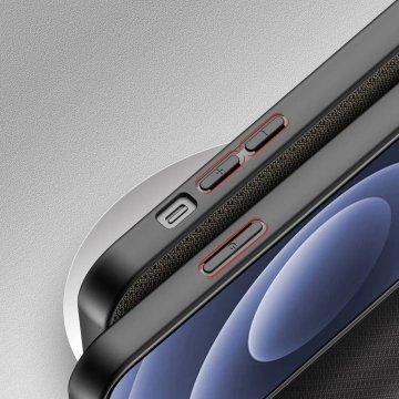 Kryt puzdra Dux Ducis Fino pokrytý nylonovým materiálom iPhone 13 mini zelený