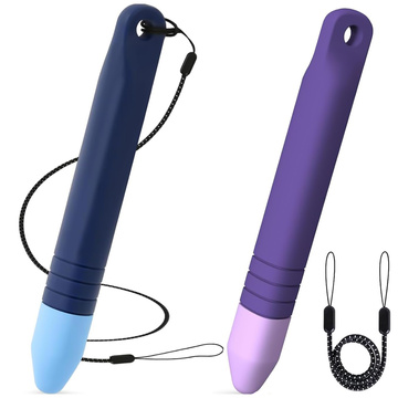 2x ємнісний сенсорний стилус для екранів телефонів і планшетів Alogy Stylus Pen для дітей 10 см фіолетовий і синій