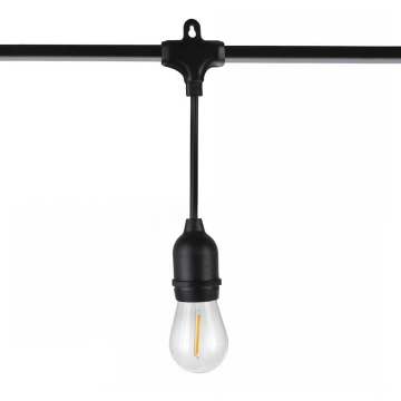 Garten-Girlandenleuchte, 10 LED-Balkonleuchten für den Garten, wasserdichte IP44-24-V-Glühbirnen