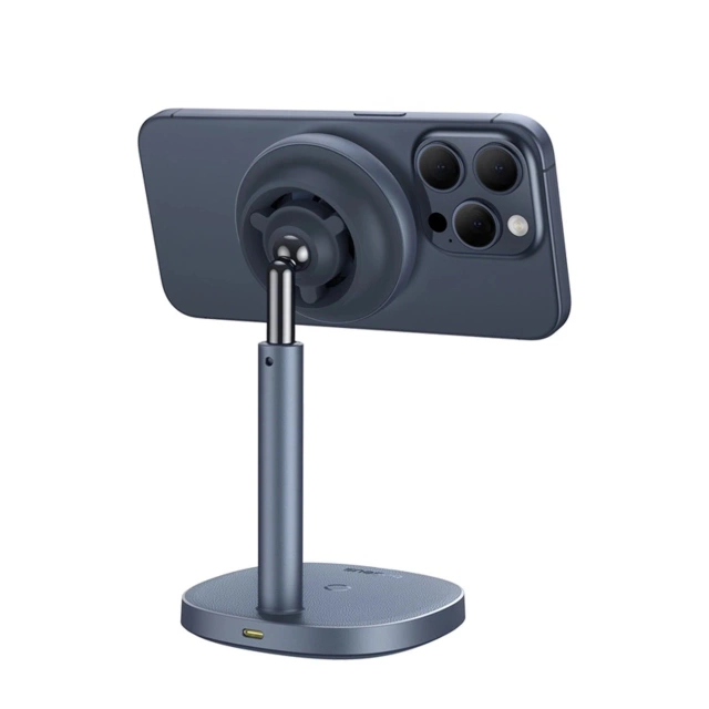 Indukčná nabíjačka Baseus Orbit 2 Pro MagSafe Qi2 20W 2v1 s chladením, sivá