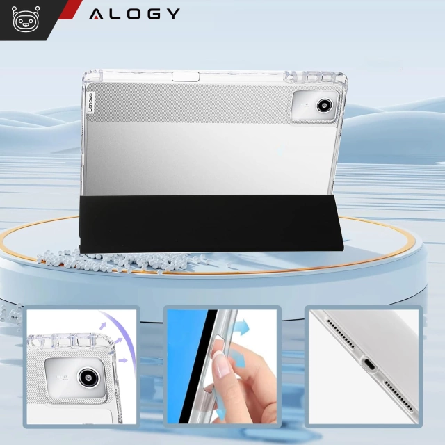 Lenovo Tab M11 10.95" TB330FU/TB330XU/TB331FC Smart Case Pencil with Flip Cover Alogy Black-Transparent