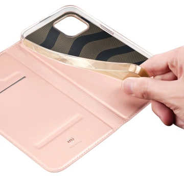 Dux Ducis Skin Pro iPhone 15 Plus case with flap and wallet - pink