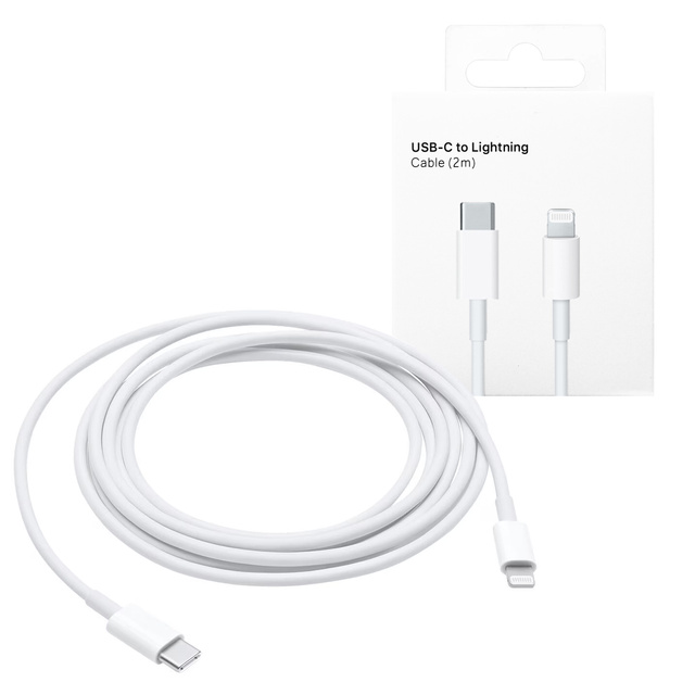 2x Kabel USB-C do Lightning do Apple iPhone iPad iPod 20W 2m BOX Biały