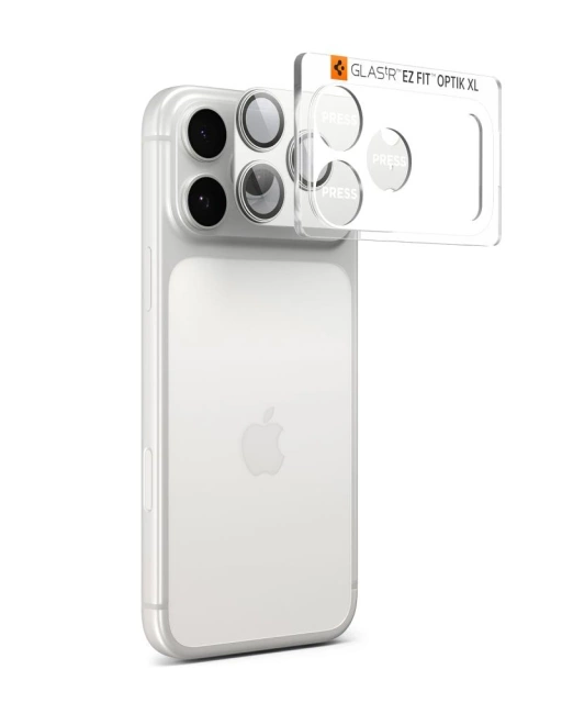 Osłona Aparatu do iPhone 17 Pro Spigen Optik Pro XL EZ Fit Silver