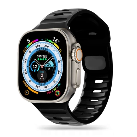 Sportovní pásek IconBand Line pro Apple Watch 4 / 5 / 6 / 7 / 8 / SE / ULTRA (42 / 44 / 45 / 49 mm) černý