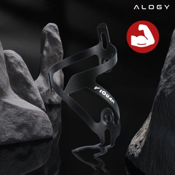 Тримач для пляшок з водою для велосипеда універсальний, чорний