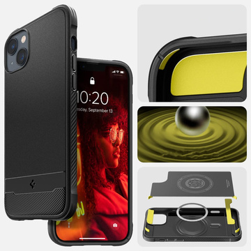 Чохол Spigen Rugged Armor Mag MagSafe для Apple iPhone 14 Matte Black