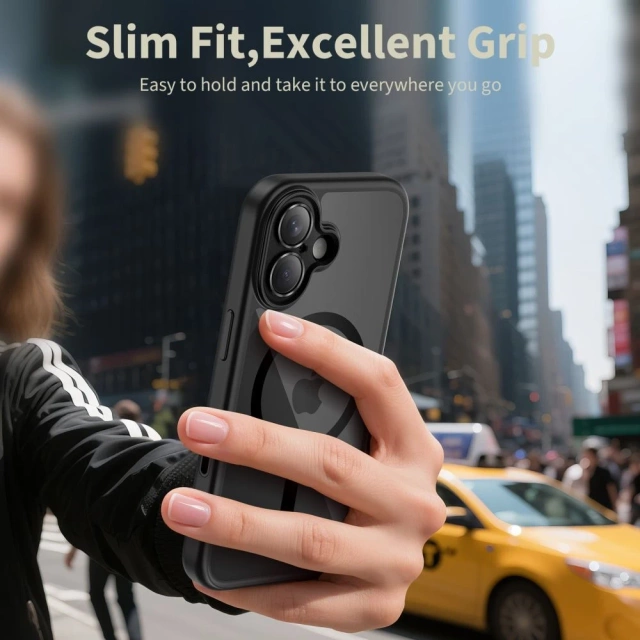 Etui Ochronne do iPhone 17 Tech-Protect MagPeak MagSafe CC Black/Clear