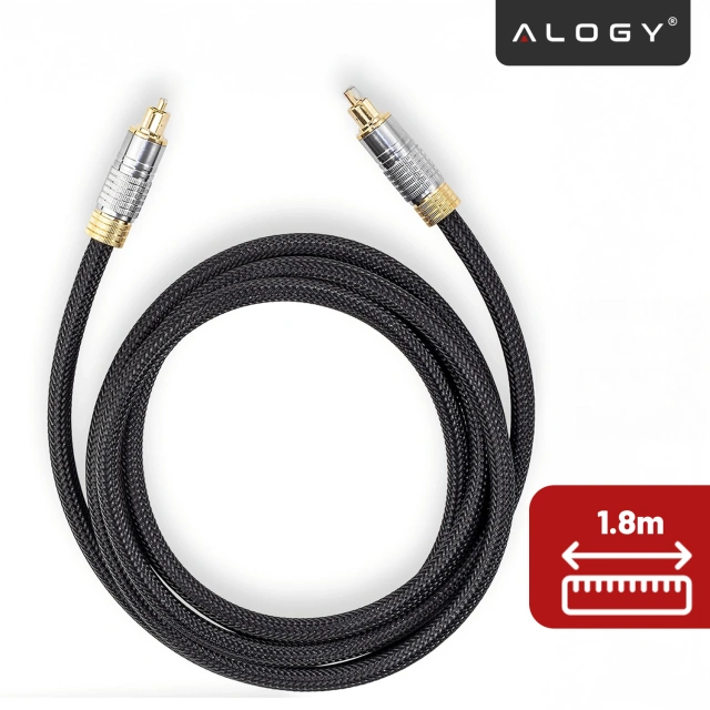Optical digital cable Alogy 6.0mm Audio TV PC cable 1.8m