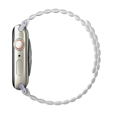 Pasek UNIQ Revix do Apple Watch Series 4/5/6/7/8/SE/SE2 38/40/41 mm obojstranné magnetické lila-biele/fialovo-biele