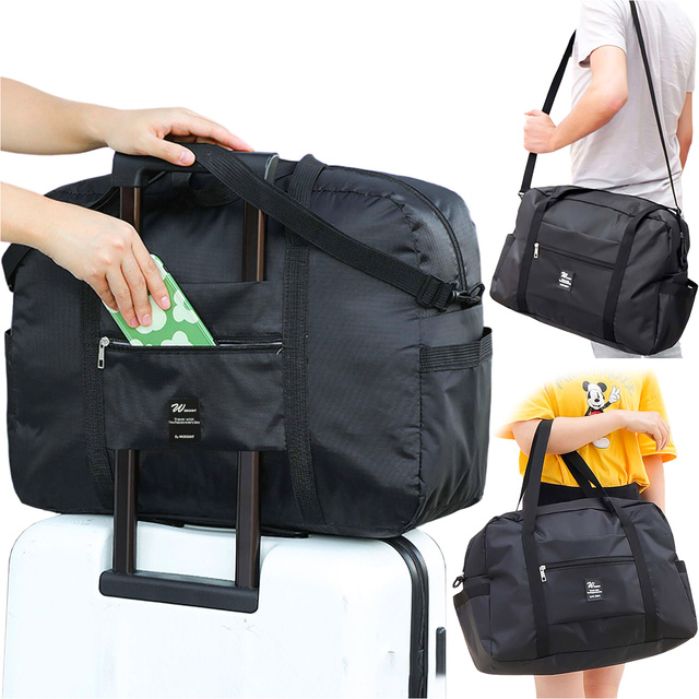 Travel bag for the plane, tourist sports cabin, hand luggage, roomy for a suitcase, holidays 36l Alogy Black