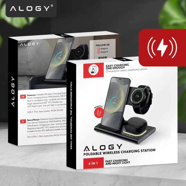 Ładowarka bezprzewodowa dla Samsung: Stacja ładowania bezprzewodowa 3 w 1 do Samsung Galaxy Watch 7/6/5/4/3 Pro Classic, Galaxy Buds do S25 Ultra, S24 , S23, S22, S21, S20, Note 20/10, Z Fold