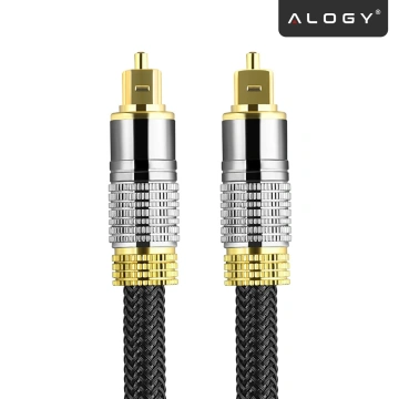 Optický digitální kabel Alogy 6,0mm Audio TV PC kabel 1m