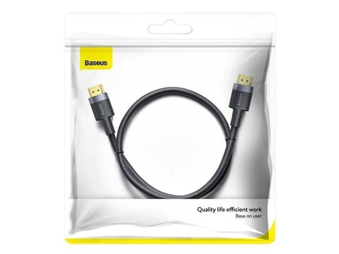 Kabel Baseus Cafule HDMI 2.0 4K FULL HD 3D 1m černá a šedá