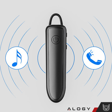 Bezdrátová sluchátka pro hovory Bluetooth 5.1, sluchátka do auta, Alogy Black