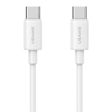 USAMS SJ711 USB-C to USB-C Cable 1m, 60W, White, Fast Charging YD Series