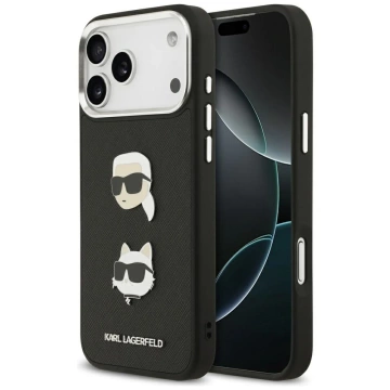 Etui Ochronne do iPhone 17 Pro Max Karl Lagerfeld FW Grained K&C Pins MagSafe Czarny