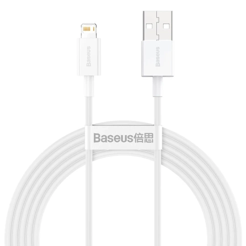 Кабель Baseus Superior USB - Lightning 2.4A 2 м білий (CALYS-C02)