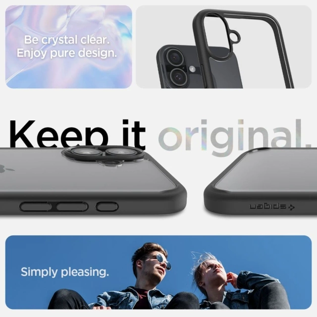 Etui Spigen Ultra Hybrid pre Apple iPhone 16 Matte Black