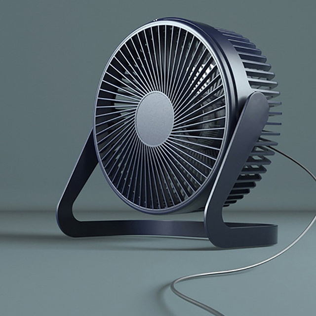Quiet Alogy Desk Fan Portable USB Wired Desktop Fan Navy blue
