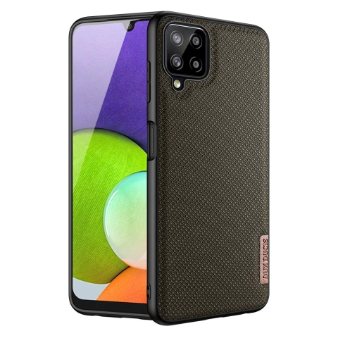 Kryt pouzdra Dux Ducis Fino potažený nylonovým materiálem pro Samsung Galaxy A22 4G zelený