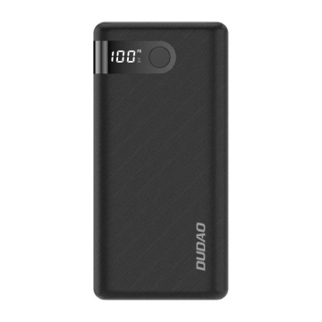 Dudao power bank 20000 mAh 2x USB / USB Type C / micro USB 2 A with LED screen black (K9Pro-06)