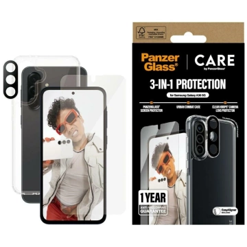 Захисний комплект 3-в-1 для Samsung Galaxy A36 5G CARE від PanzerGlass Flagship