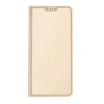 Dux Ducis Skin Pro ochranné puzdro na telefón pre Samsung Galaxy S23 Flip Card Wallet Stand Gold