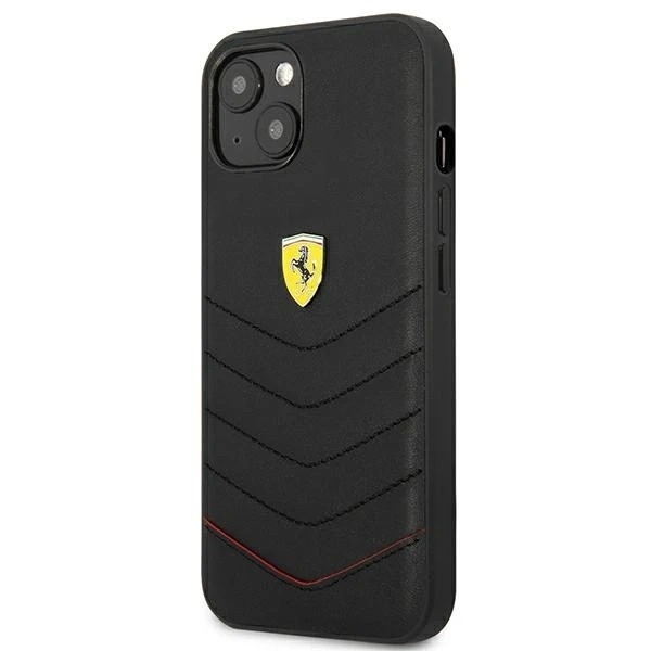Ferrari iPhone 13 mini 5.4" Handyhülle schwarz/schwarz Hardcase Off Track Quilted