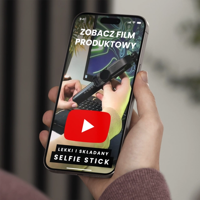 Alogy Selfie Stick držiak na telefón s fotostatívom Statív 103 cm Bluetooth diaľkové ovládanie čierny