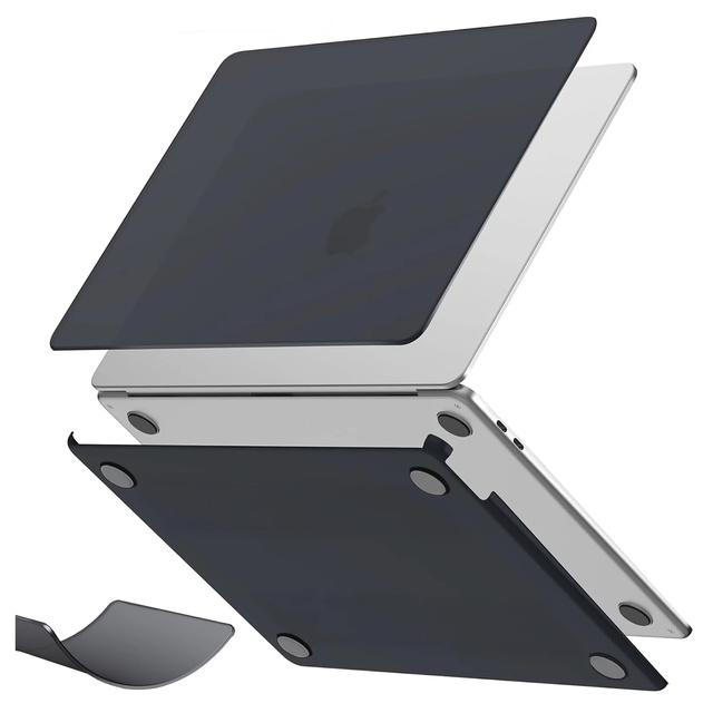Schutzhülle für Apple MacBook Air 13" (13,3") - 2018-2021 (M1 A2337/A2179/A1932) Alogy AirGuard™ Flexible Hülle, Mattschwarz