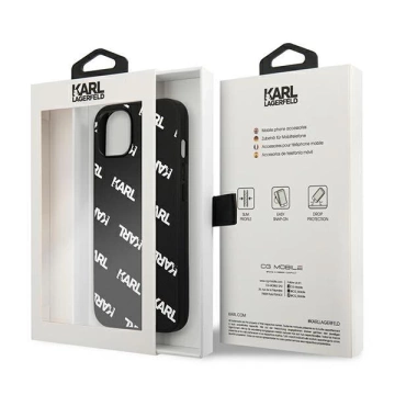 Karl Lagerfeld KLHCP13SPULMBK3 iPhone 13 mini 5,4" Hardcase Czarny/Schwarz Allover