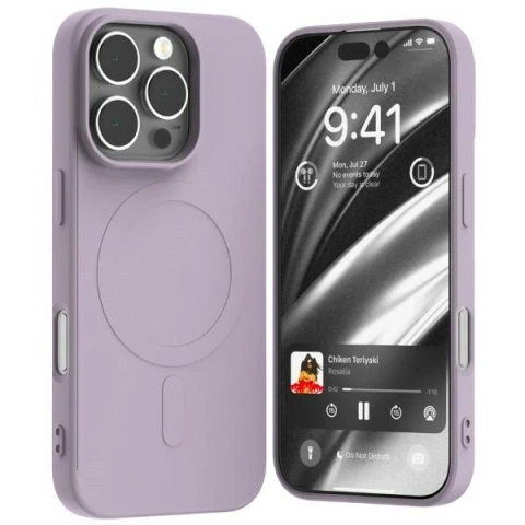 Polosilikonové pouzdro Mercury MagSafe pro iPhone 16 Pro 6,3" Liliowy Violet