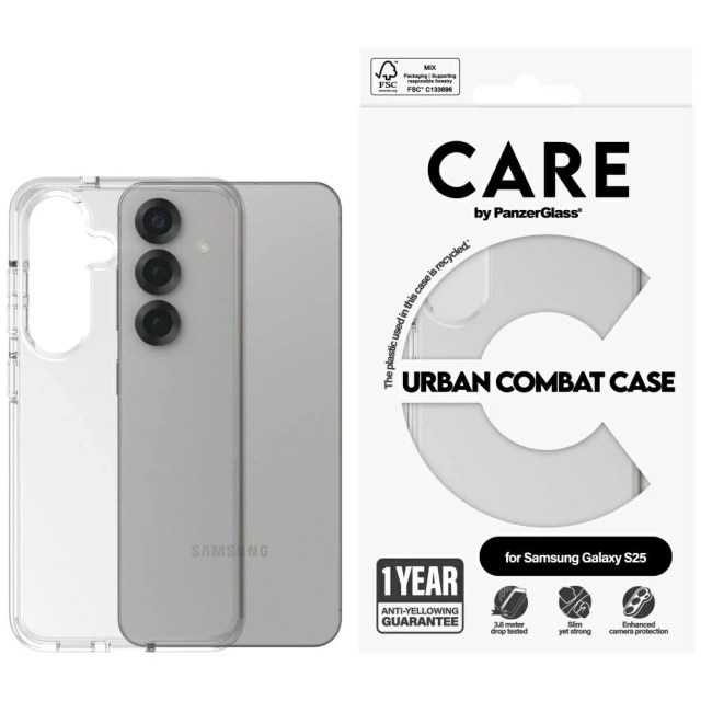 Samsung Galaxy S25 CARE by PanzerGlass Flagship Case Transparent