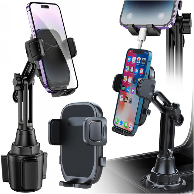 Автомобільний тримач Підстаканник в автомобіль універсальний для телефону замість чашки Чорний