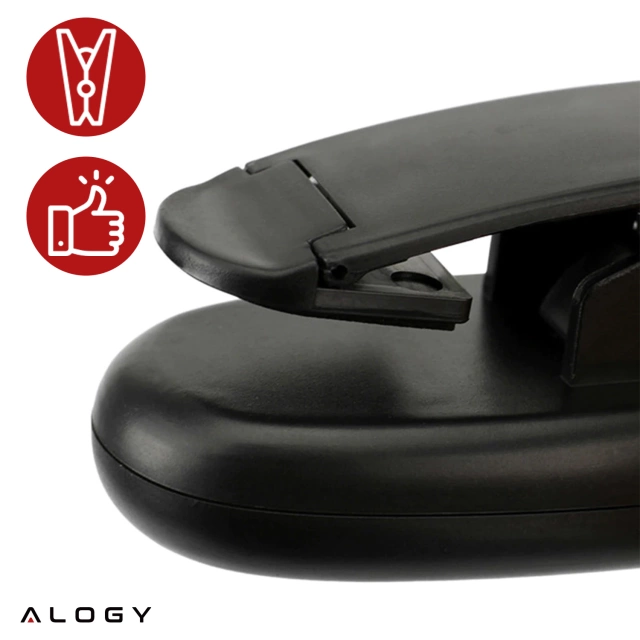 Alogy LED Desk Lamp with Rechargeable Reading Clip Black