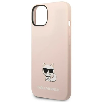 Ochranné pouzdro na telefon Karl Lagerfeld KLHCP14SSLCTPI pro Apple iPhone 14 6,1" pevný obal světle růžový/světle růžový Silikonové tělo Choupette