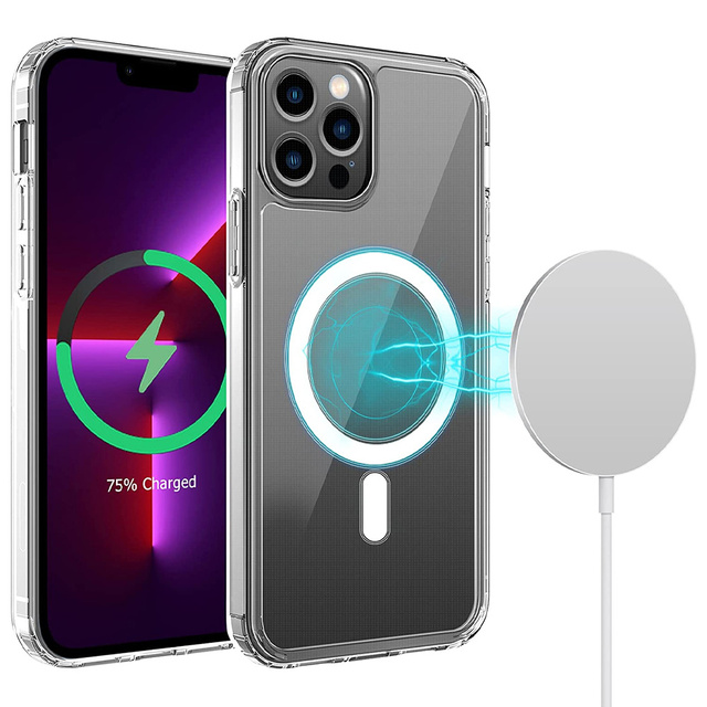 Case for MagSafe Ultra Slim Mag Alogy for Qi for Apple iPhone 13 Pro Max Transparent