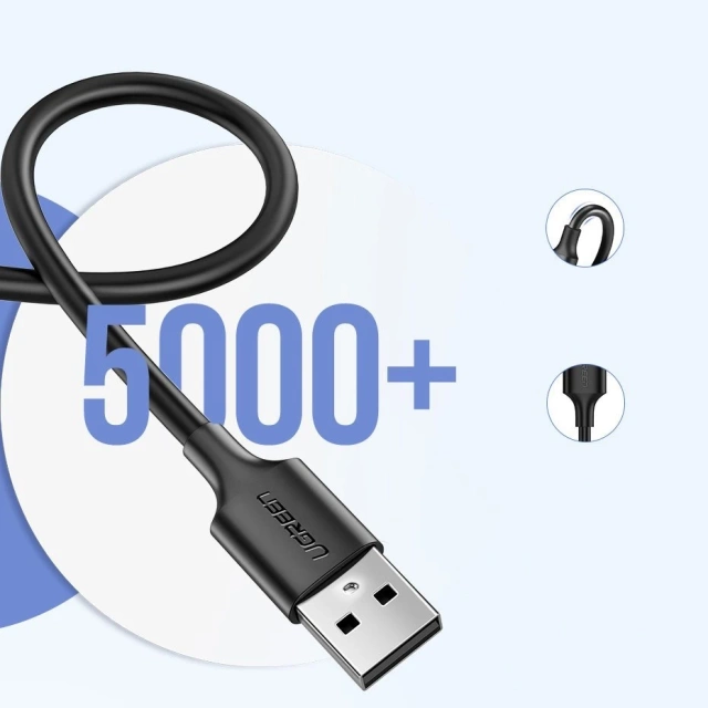 Кабель Ugreen USB - micro USB 2.4 A 480 Мбіт/с 1,5 м чорний (US289 60137)