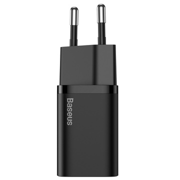 Baseus Super Si USB-C typ C PD 25W čierna nabíjačka napájacieho adaptéra